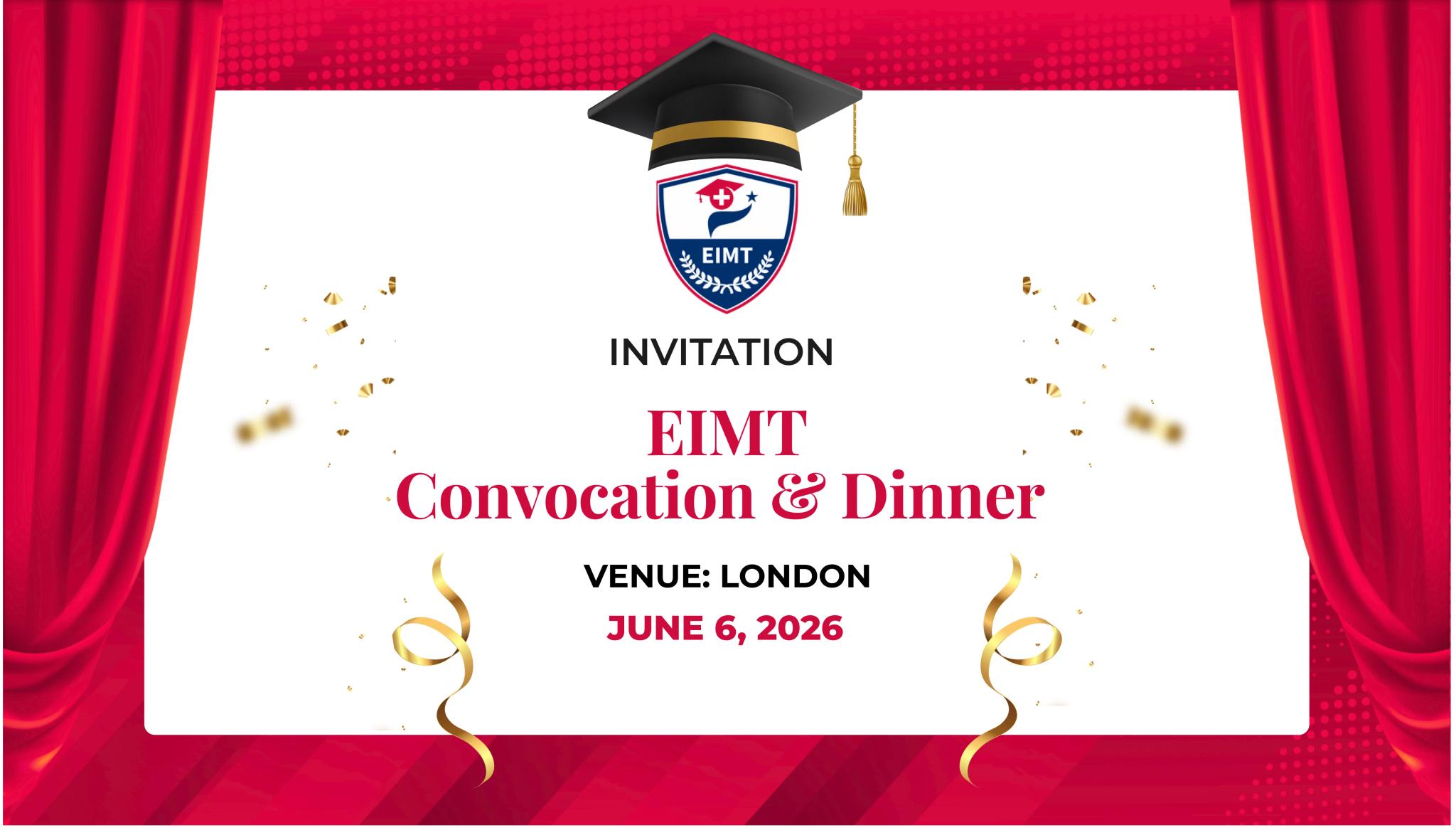EIMT London Convocation Ceremony