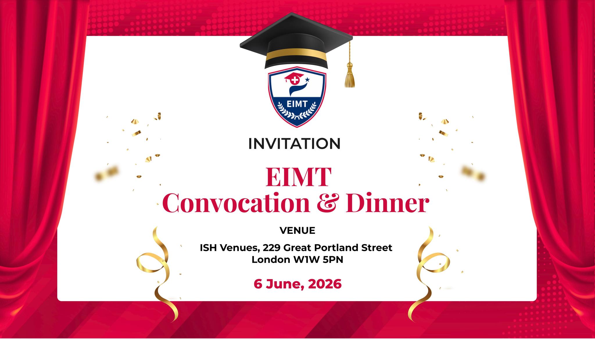 EIMT London Convocation Ceremony June 2026